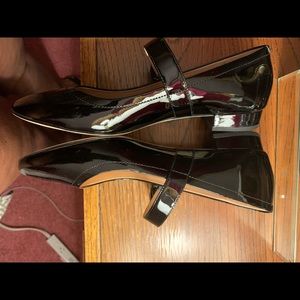 Patten leather Coach Mary Janes